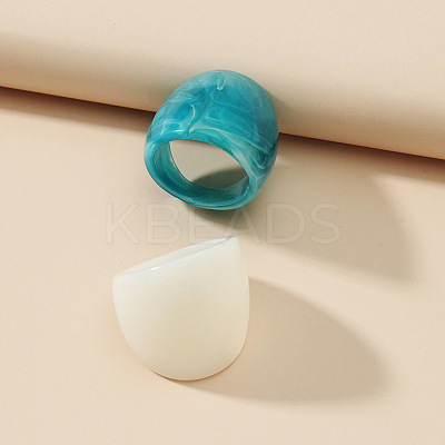 2Pcs Acrylic Finger Rings WGCB53E-01-1