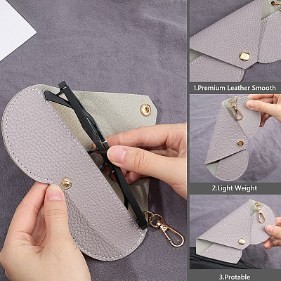 1Pc PU Leather Eyeglass Cases AJEW-CN0003-23C-1