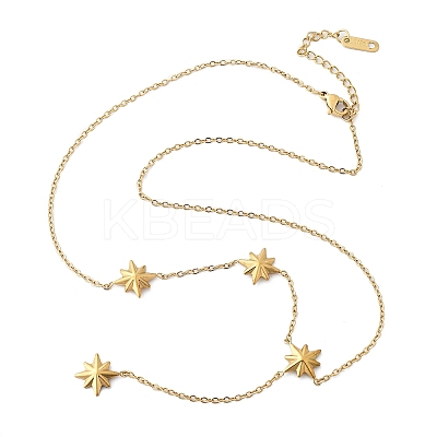 304 Stainless Steel Star Pendant Y Necklaces for Women LS-NJEW-Q026-01G-1