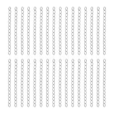 50Pcs 304 Stainless Steel Curb Chain Extender STAS-UN0058-47P-1
