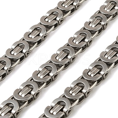 201 Stainless Steel Byzantine Chains SA-E001-14P-01-1