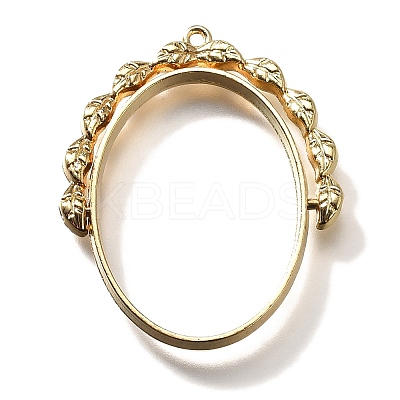 Rotatable Alloy Swivel Open Back Bezel Pendants PALLOY-I223-18LG-1