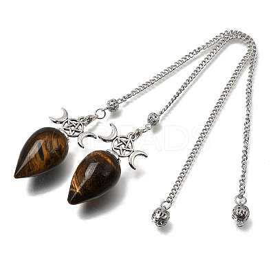 Natural Tiger Eye Dowsing Pendulum Pendants GG-CBA6D08-A08-1