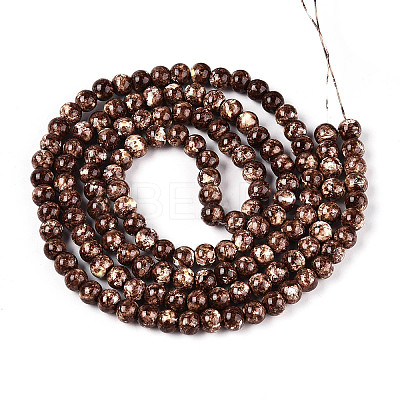 Baking Paint Glass Beads Strands DGLA-N016-6mm-05-1