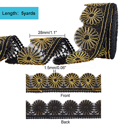 about 4.75~5 Yards Polyester Lace Trim OCOR-PH0001-96A-1
