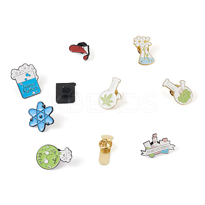 11pcs 11 style Chemistry Enamel Pins JEWB-KS0001-11-1