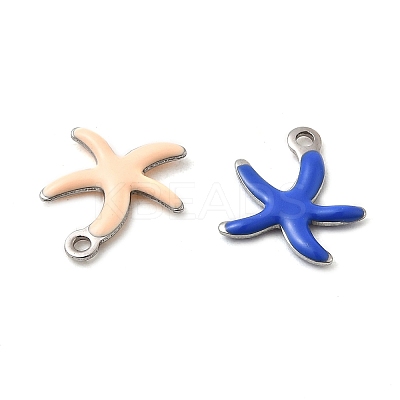 304 Stainless Steel Enamel Charms X-STAS-Q363-14D-P-1