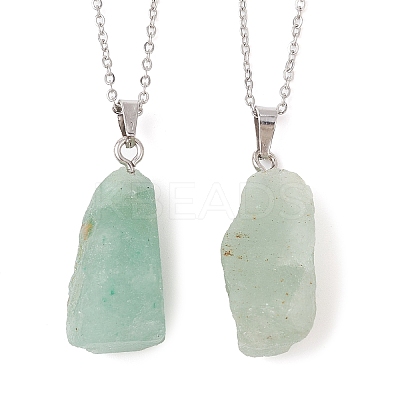 Natural Mixed Gemstone Nugget Pendant Necklaces NJEW-JN04507-1