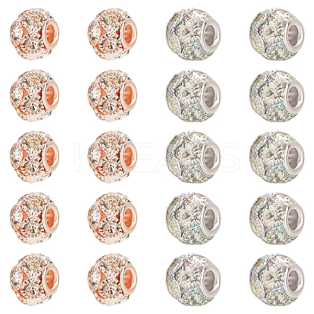 20Pcs 2 Colors Brass Beads RB-AR0001-07-1