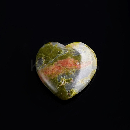 Natural Unakite Love Heart Stone LS-PW-WG32553-09-1