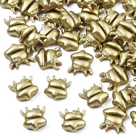 Spray Painted Opaque Resin Cabochons CRES-N027-12-1