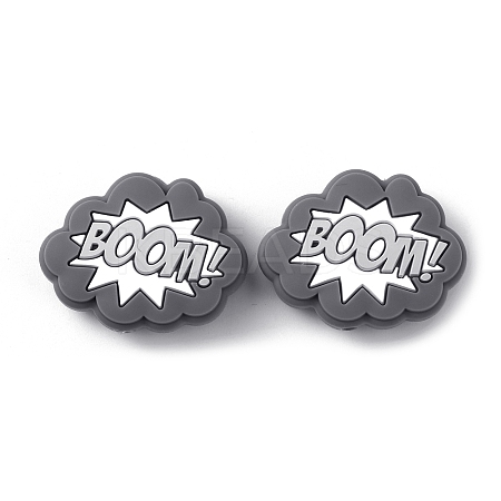 Cloud with Word Boom Food Grade Eco-Friendly Silicone Beads LS-SIL-WH0014-22D-1