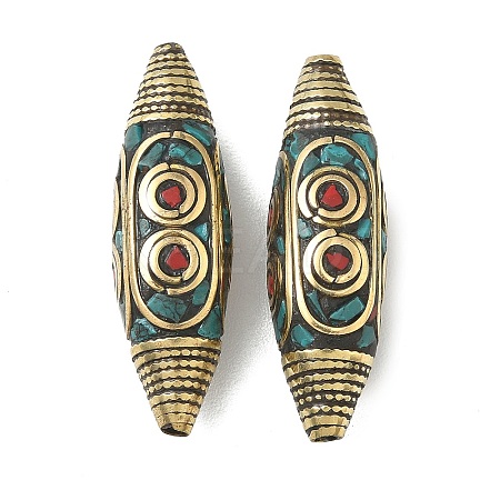 Handmade Tibetan Style Beads KK-Z157-09AG-04-1