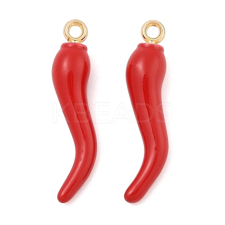 Rack Plating Alloy Enamel Pendants PALLOY-R451-07G-02-1