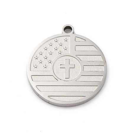 Anti-Tarnish 201 Stainless Steel Pendants STAS-R002-10P-1