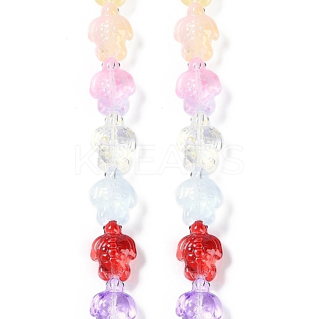 Transparent Glass Enamel Beads Strands GLAA-B021-06A-1