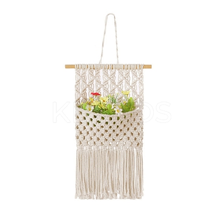 Bohemian Macrame Woven Cotton Magazine Holder PW-WG27705-03-1