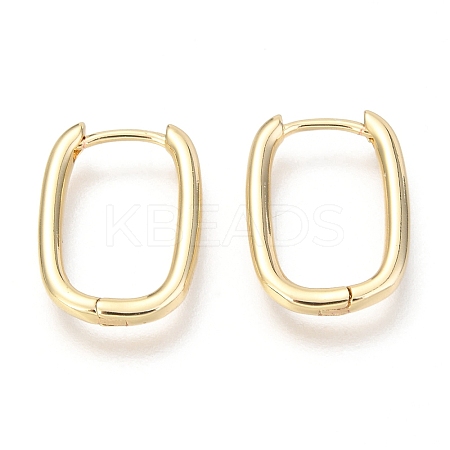 Brass Huggie Hoop Earrings LS-EJEW-F245-07G-1