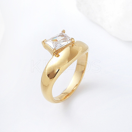 304 Stainless Steel Glass Finger Rings LS-MD8256-2-1