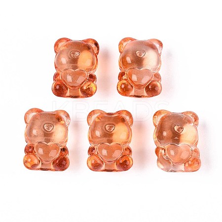 Baking Paint Transparent Glass Beads DGLA-N018-02H-1