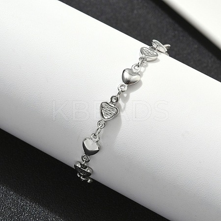 304 Stainless Steel Link Bracelets BJEW-Z132-01P-1