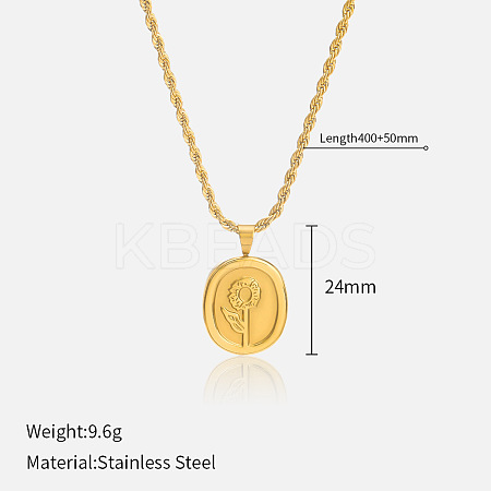 304 Stainless Steel Pendant Necklaces for Women FS-WG3C5F5-04-1