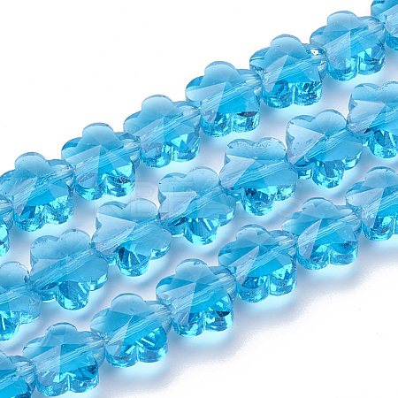 Transparent Glass Beads GLAA-Q066-10mm-C18-1