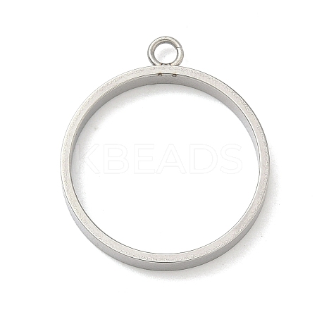 304 Stainless Steel Open Back Bezel Pendants STAS-B126-06E-P-1