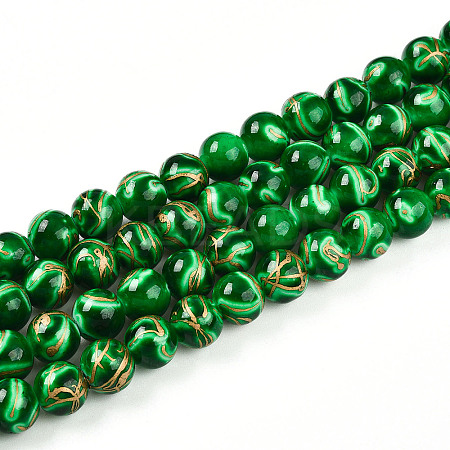 Baking Paint Glass Beads X1-DGLA-N010-10mm-04-1