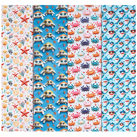 Polycotton Fabric DIY-WH0591-598B-1
