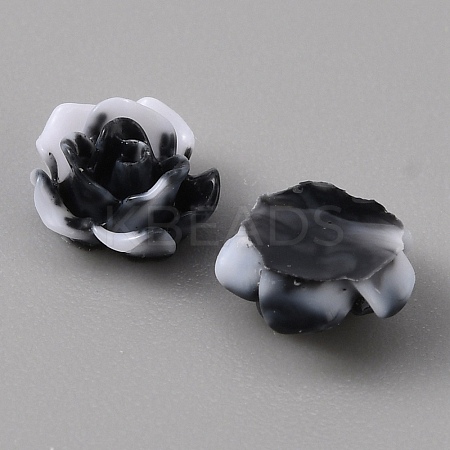 Camellia Resin Cabochons MRMJ-WH0064-51B-13-1