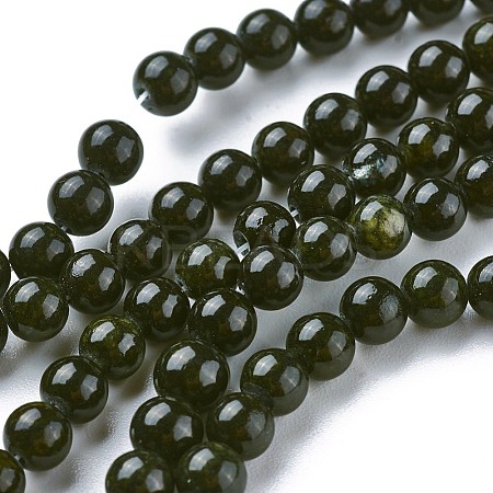 Natural Yellow Jade Beads Strands G-F622-05-4mm-1