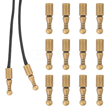 12Pcs Alloy Cord Ends FIND-CA0009-70AB-1