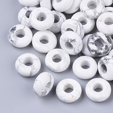 Natural Howlite European Beads G-Q503-17-1