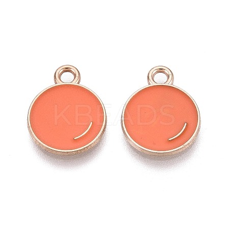 Alloy & Enamel Pendants ENAM-T021-69G-1