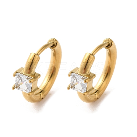 Golden 304 Stainless Steel Hoop Earrings LS-EJEW-K271-01A-G-1