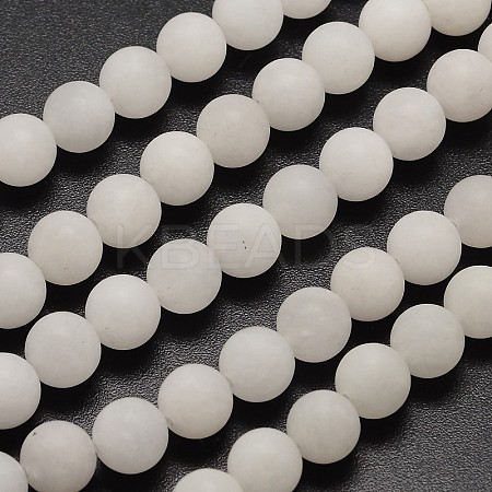 Natural White Jade Beads Strands G-D671-4mm-1