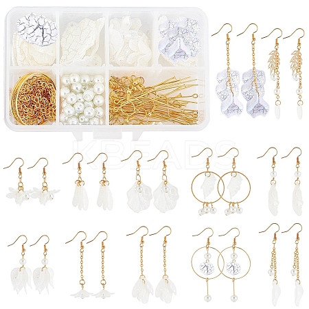 DIY Acrylic & Crackle Dangle Earring Making Kits DIY-SC0016-55-1
