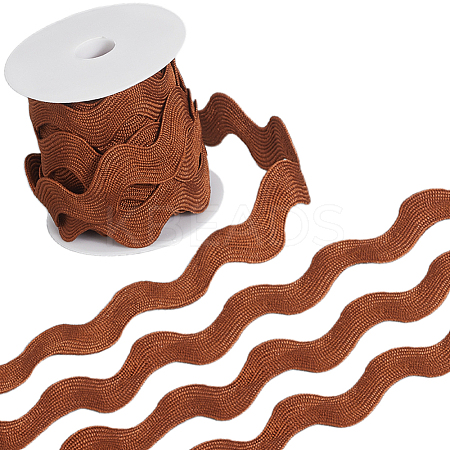 9 Yards Polyester Wavy Fringe Trim Ribbon OCOR-XCP0002-94E-1