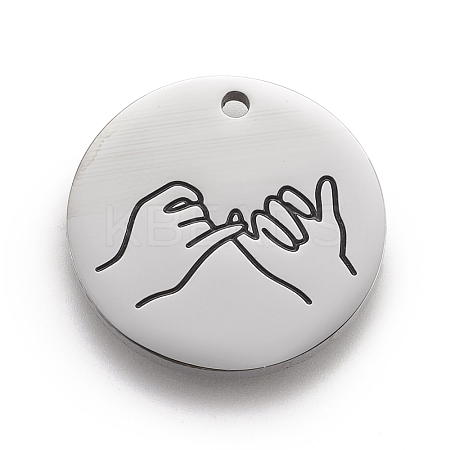 316 Surgical Stainless Steel Pendants STAS-F257-06P-1