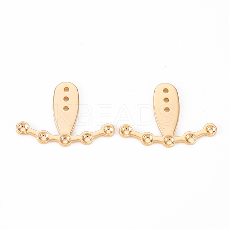 Brass Stud Earring Findings KK-Q766-016-NF-1