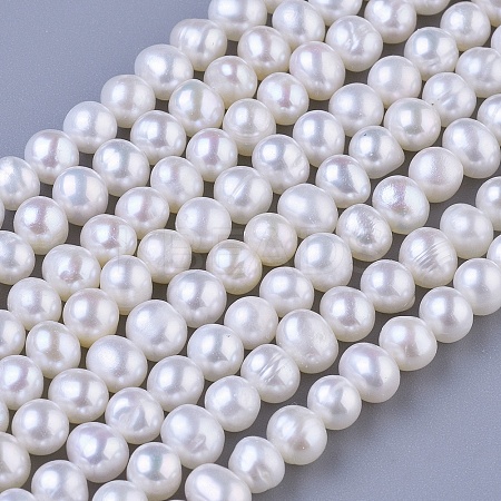 Potato Natural Cultured Freshwater Pearl Beads Strands LS-PEAR-E007-4-5mm-AAA-1