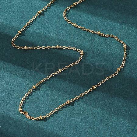 PVD Vacuum Plating 304 Stainless Steel Cable Chains Necklaces X-MAK-L015-41G-1