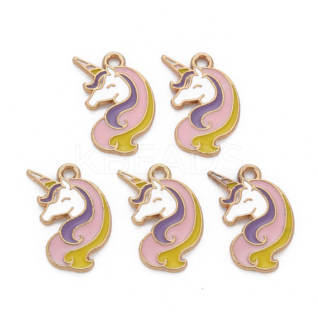 Alloy Enamel Pendants ENAM-S126-066A-NR-1