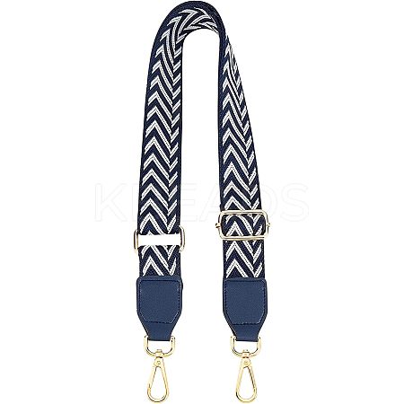 Stripe Pattern Adjustable Cotton Bag Strap AJEW-WH0254-63B-1