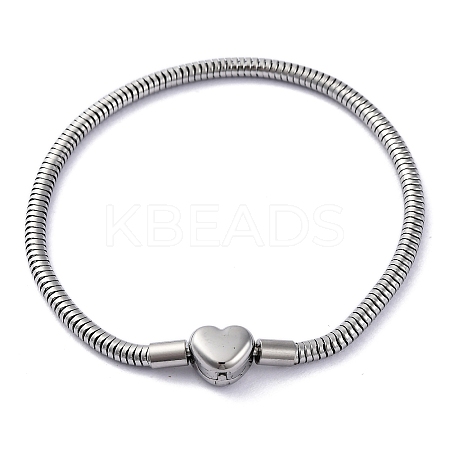 304 Stainless Steel Snake Chain Bracelets for Women BJEW-R010-01P-01-1