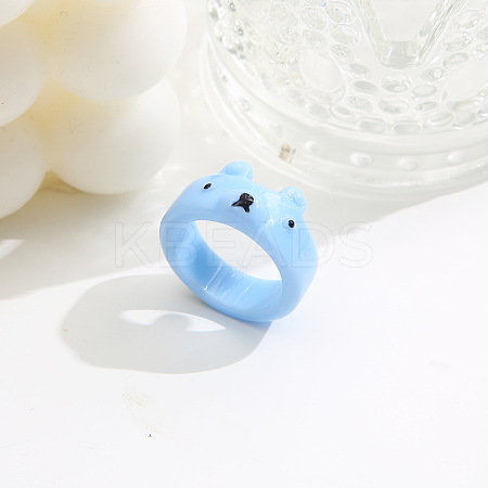 Cute Cartoon Resin Finger Rings for Women WG24438-08-1