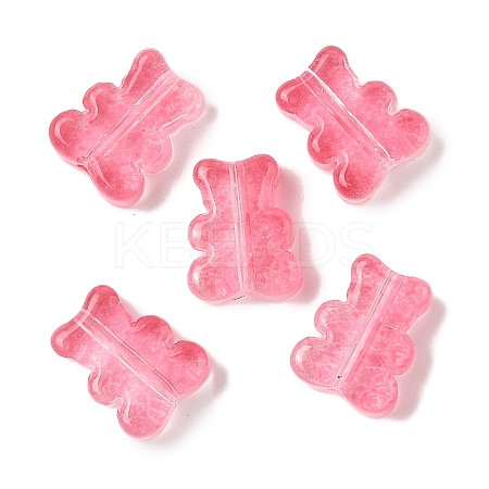 Transparent Spray Paint Glass Beads GLAA-Z011-08F-1