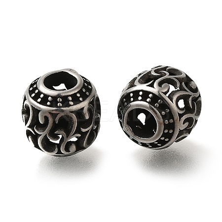304 Stainless Steel European Beads STAS-D191-09C-AS-1