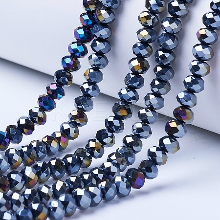 Electroplate Glass Beads Strands LS-EGLA-A034-P4mm-B01-1